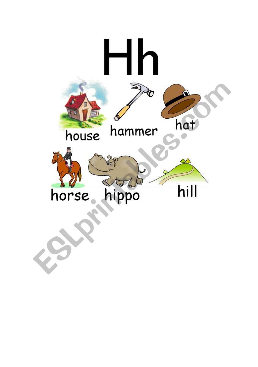 H WORDS worksheet