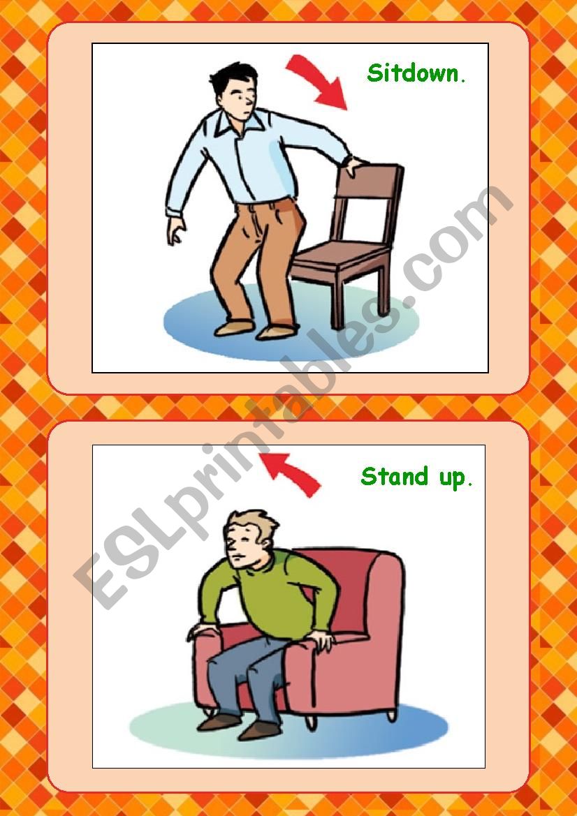 May I Go To The Toilet Please Stand Up Sit Down Classroom Language Esl Worksheet By Omarmh21