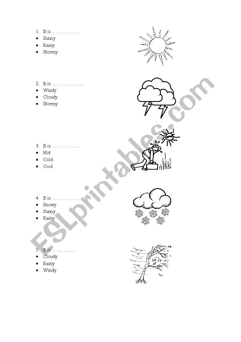 WEATHER  worksheet