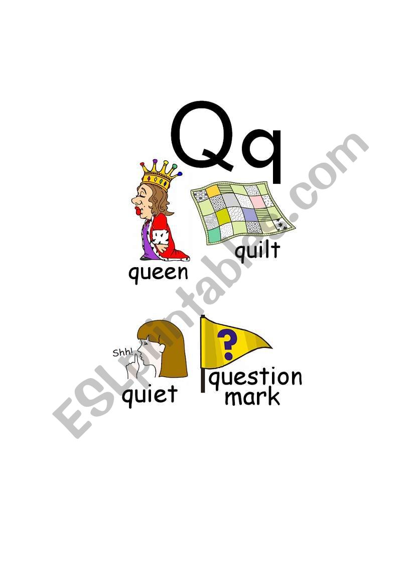 Q words worksheet
