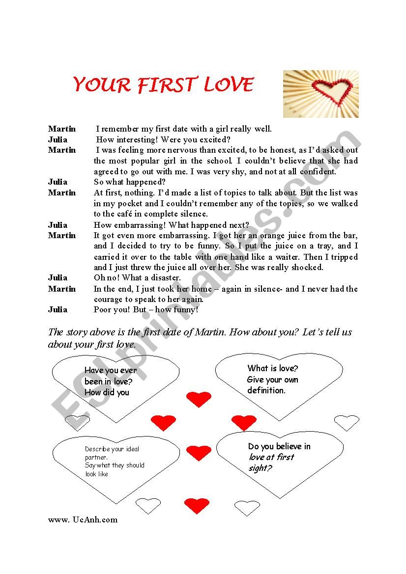 YOUR FIRST LOVE worksheet