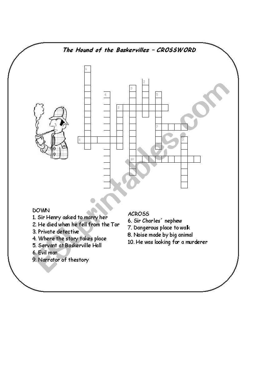 The Hound of the Baskervilles - CROSSWORD