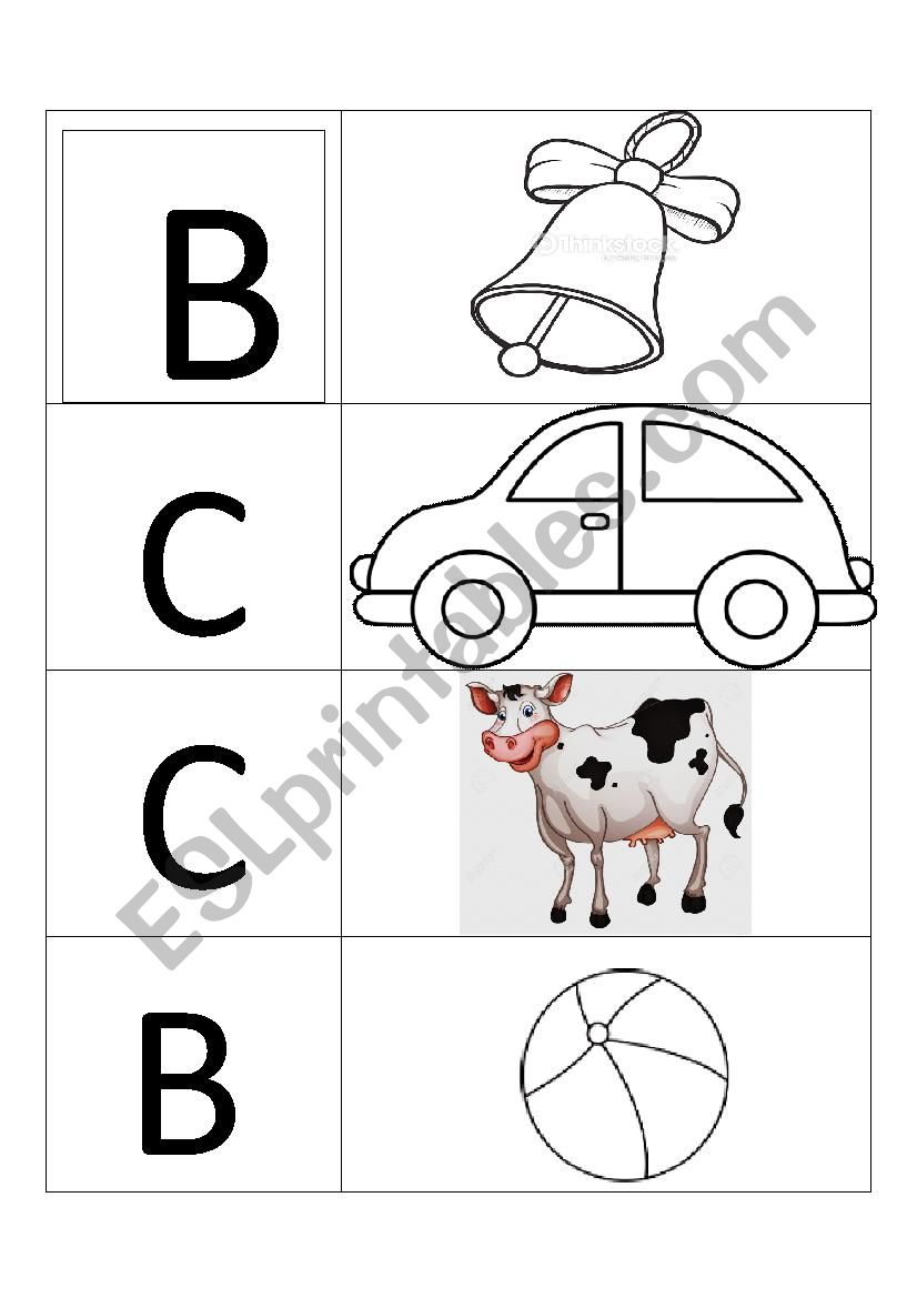 letter match beginning sounds worksheet