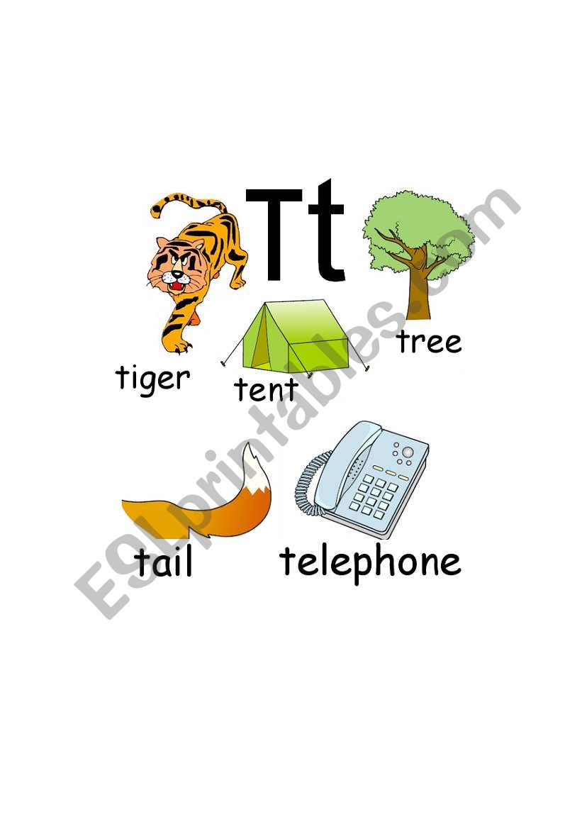 T words worksheet