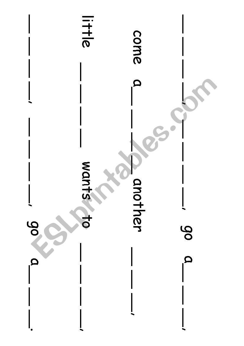 long a sound--rain rain go away worksheet