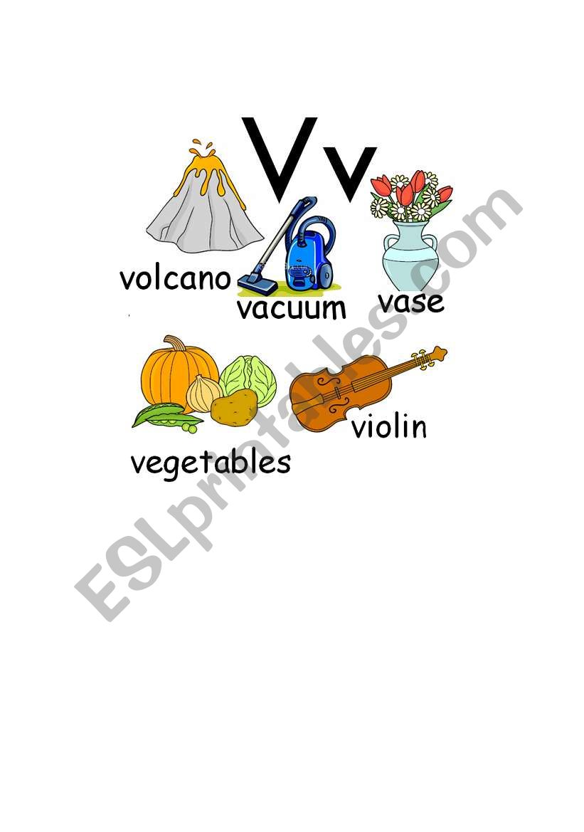 V words worksheet