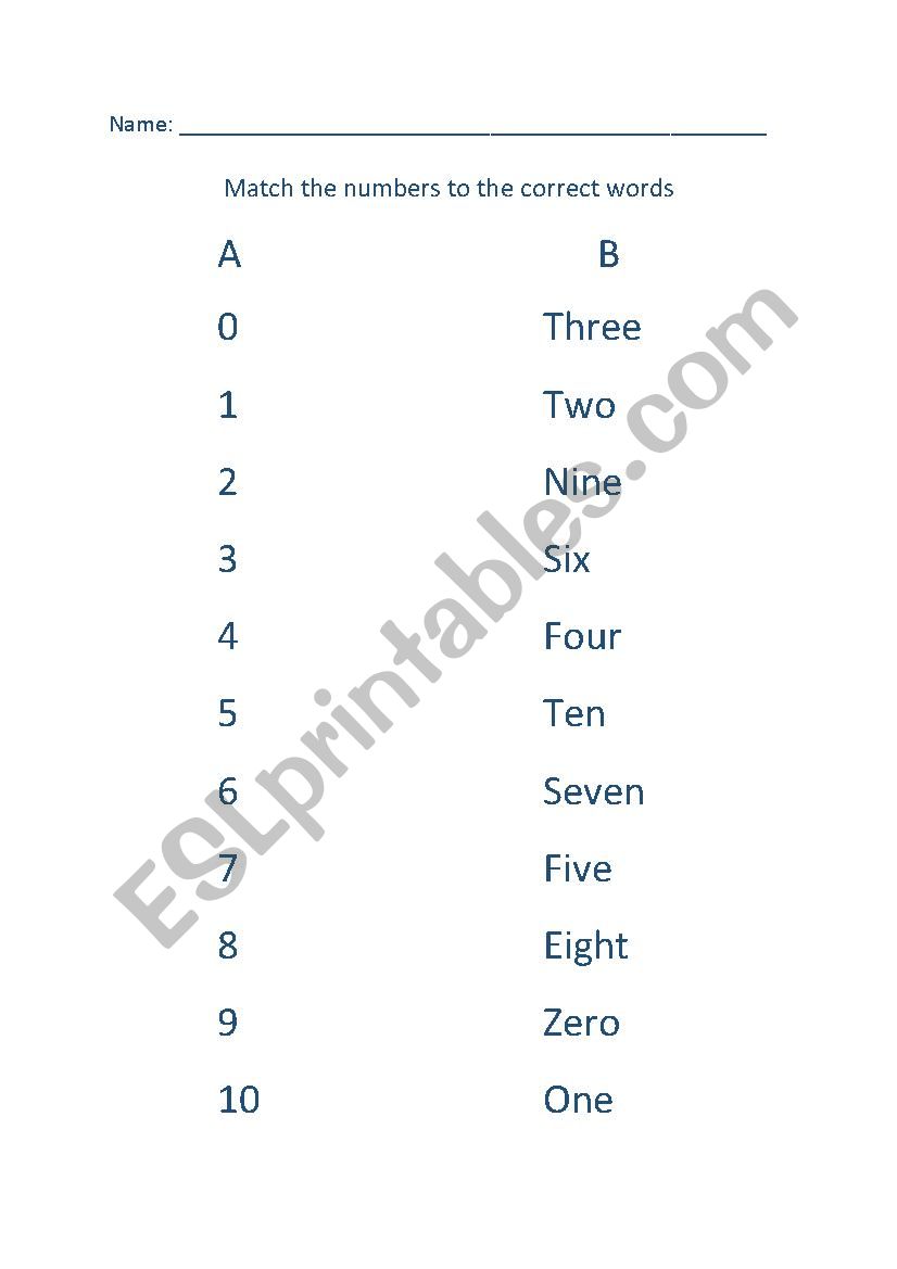 Writing Numbers  worksheet