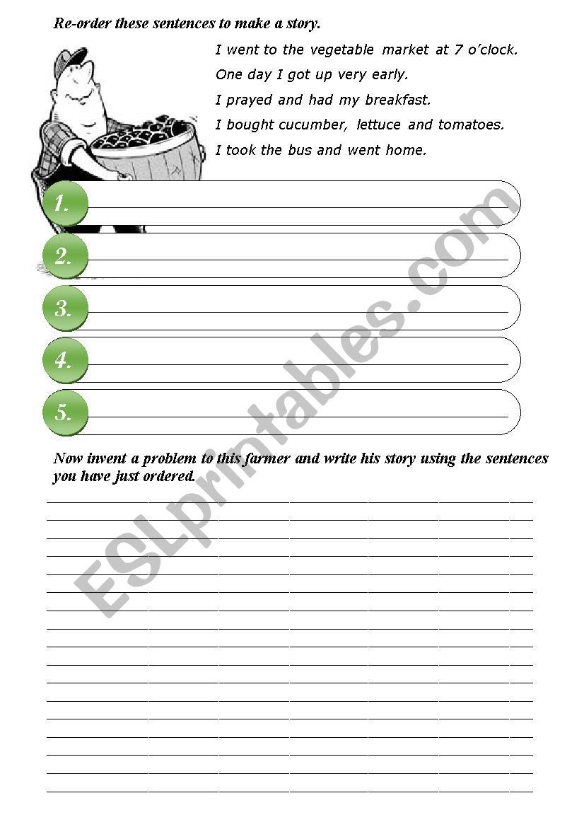 writing a story worksheet