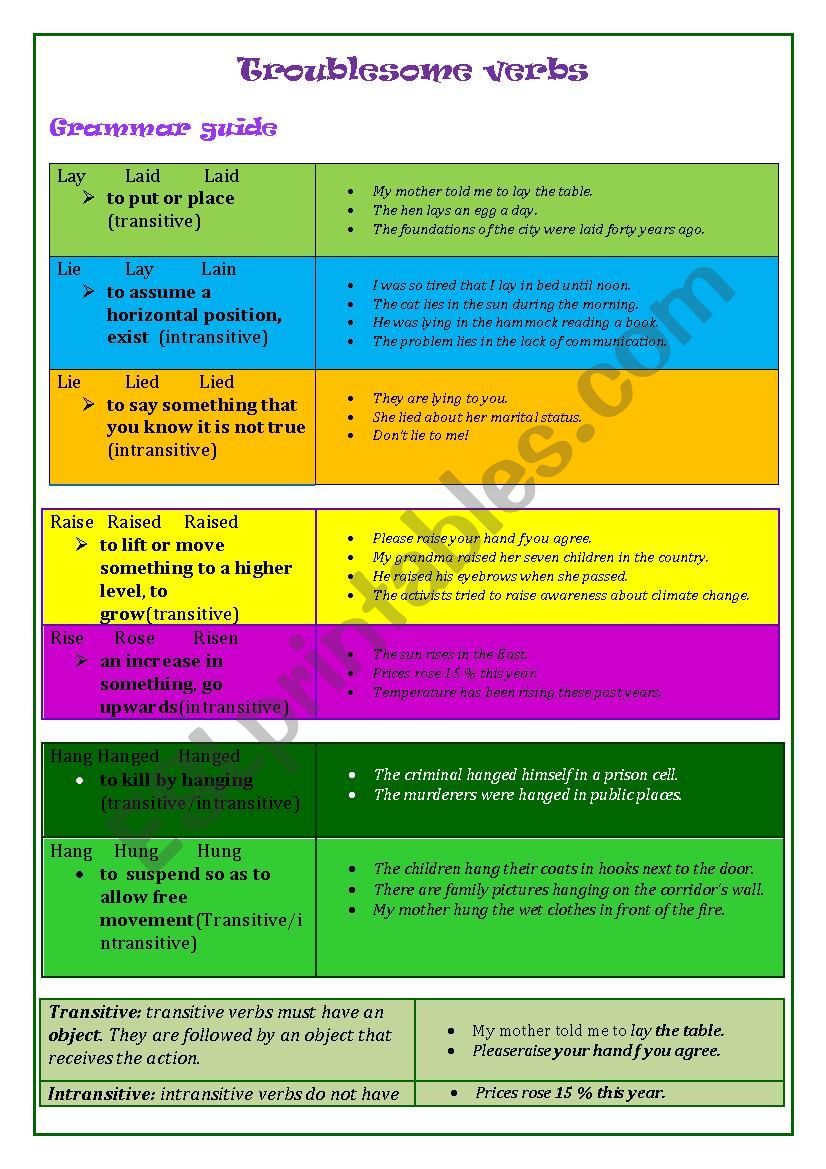 troublesome-verbs-esl-worksheet-by-jennybohmes