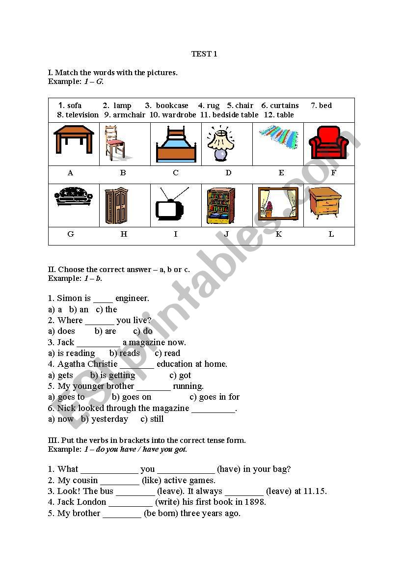 Test worksheet