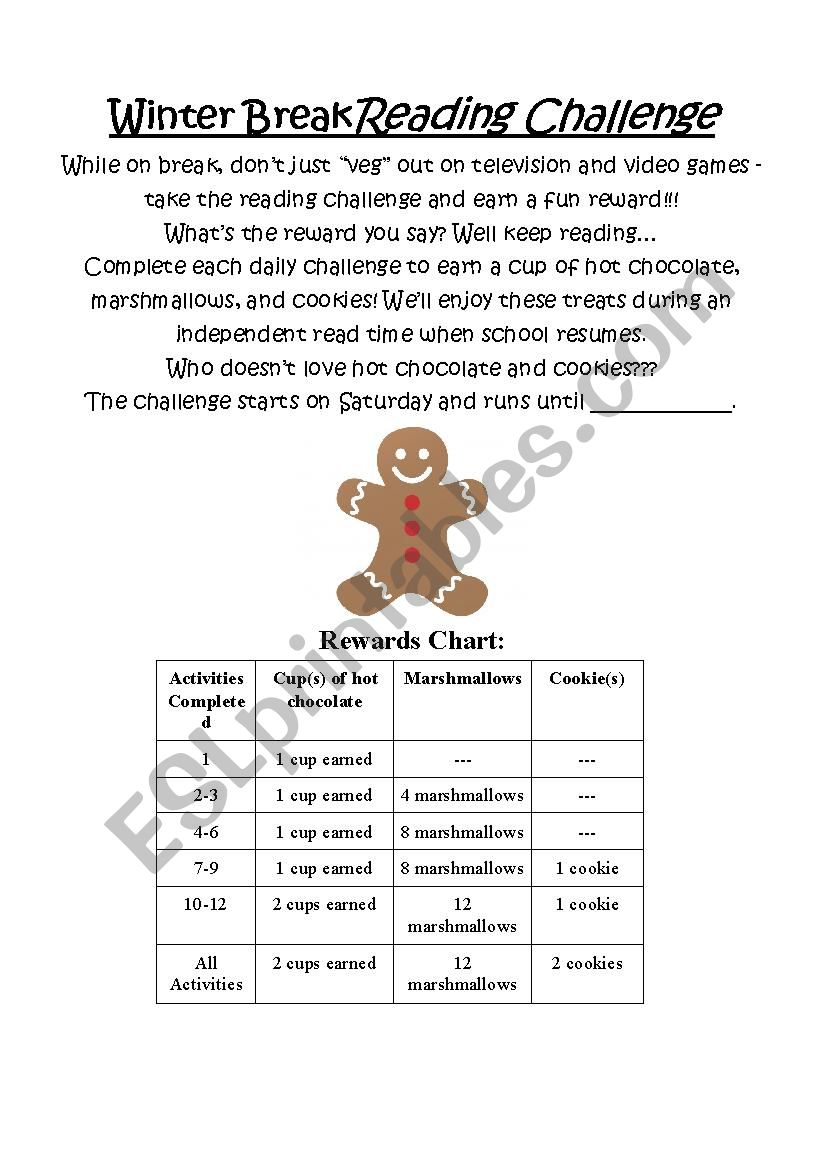 Reading practice worksheet