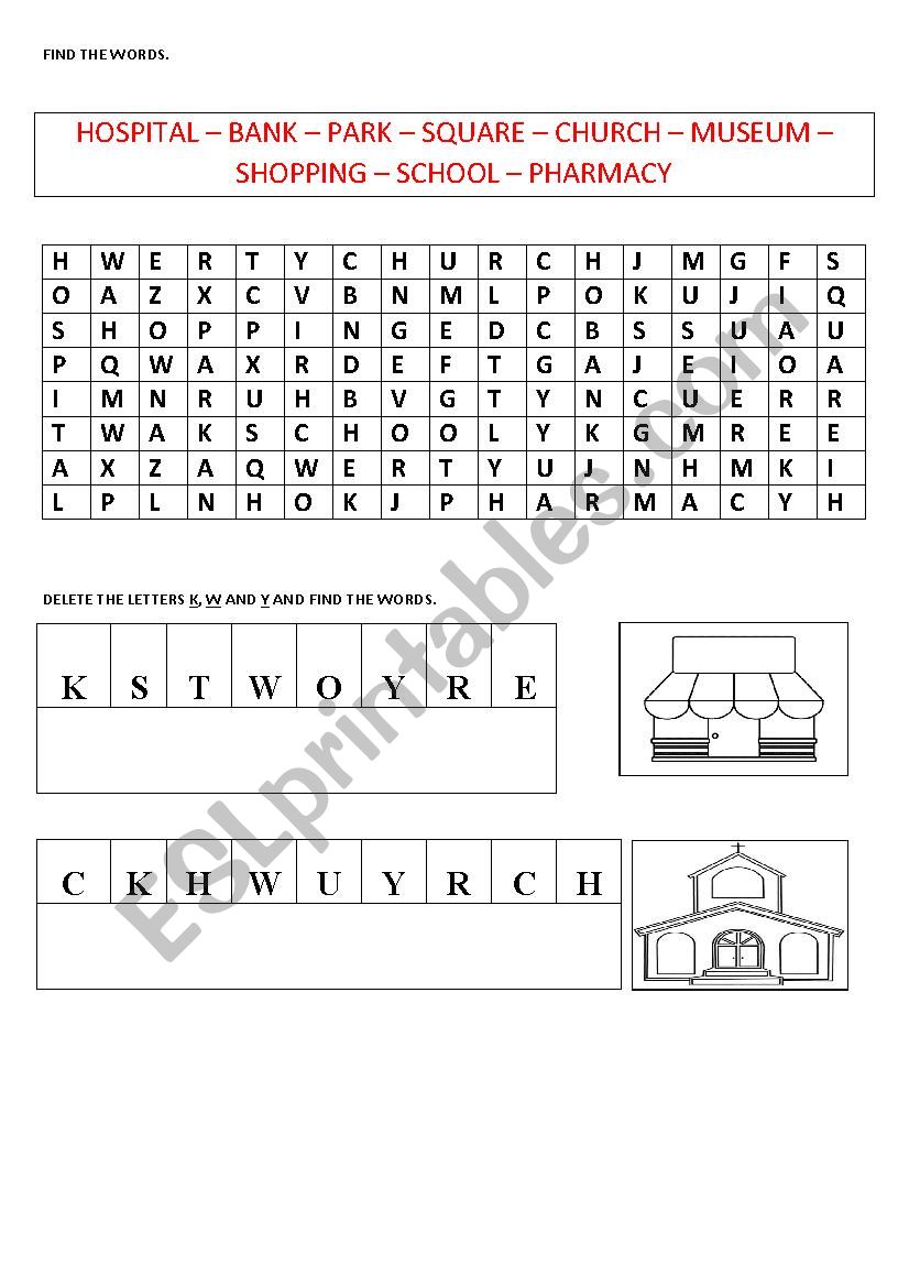 PLACES worksheet