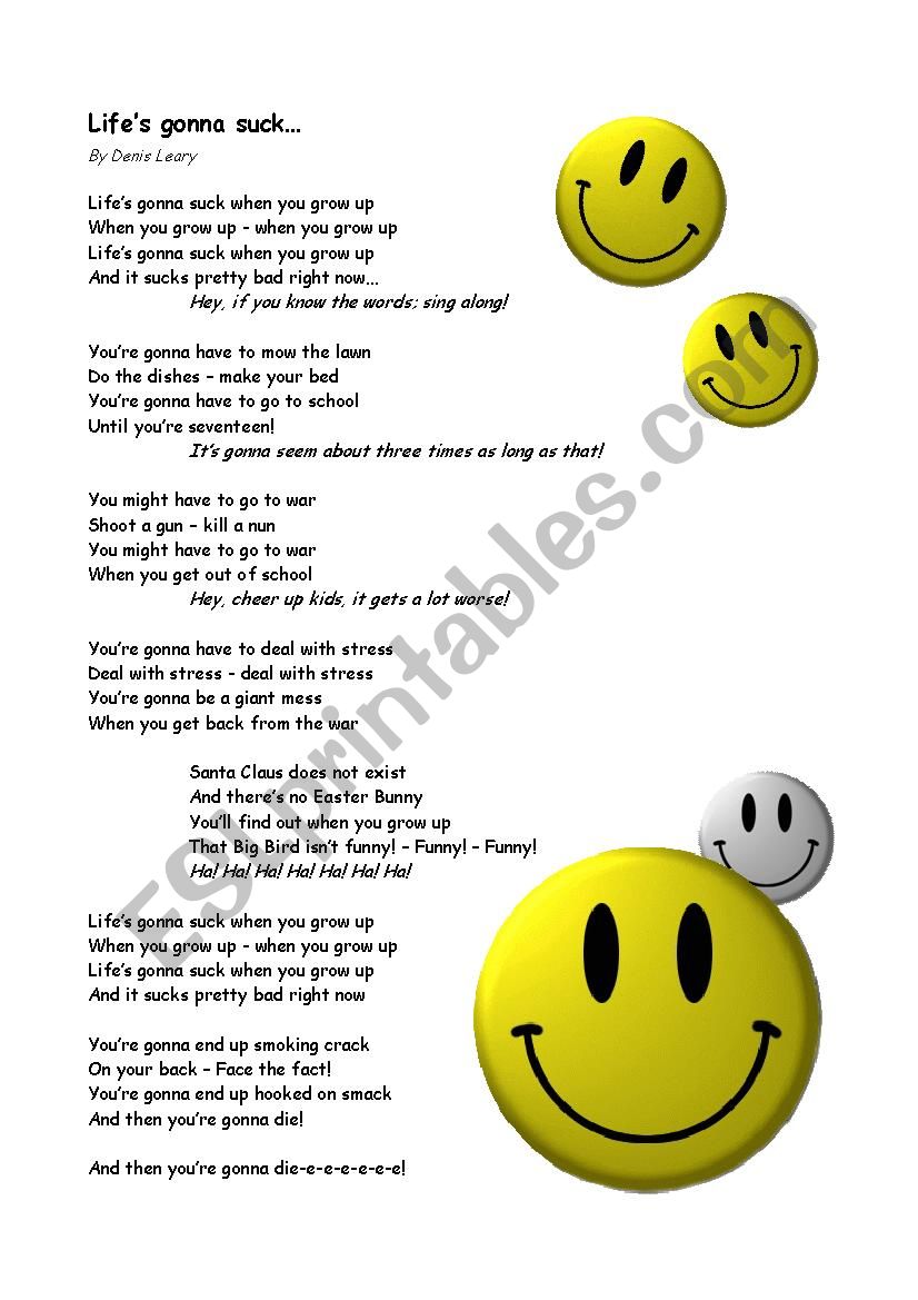 Lifes gonna Suck... worksheet