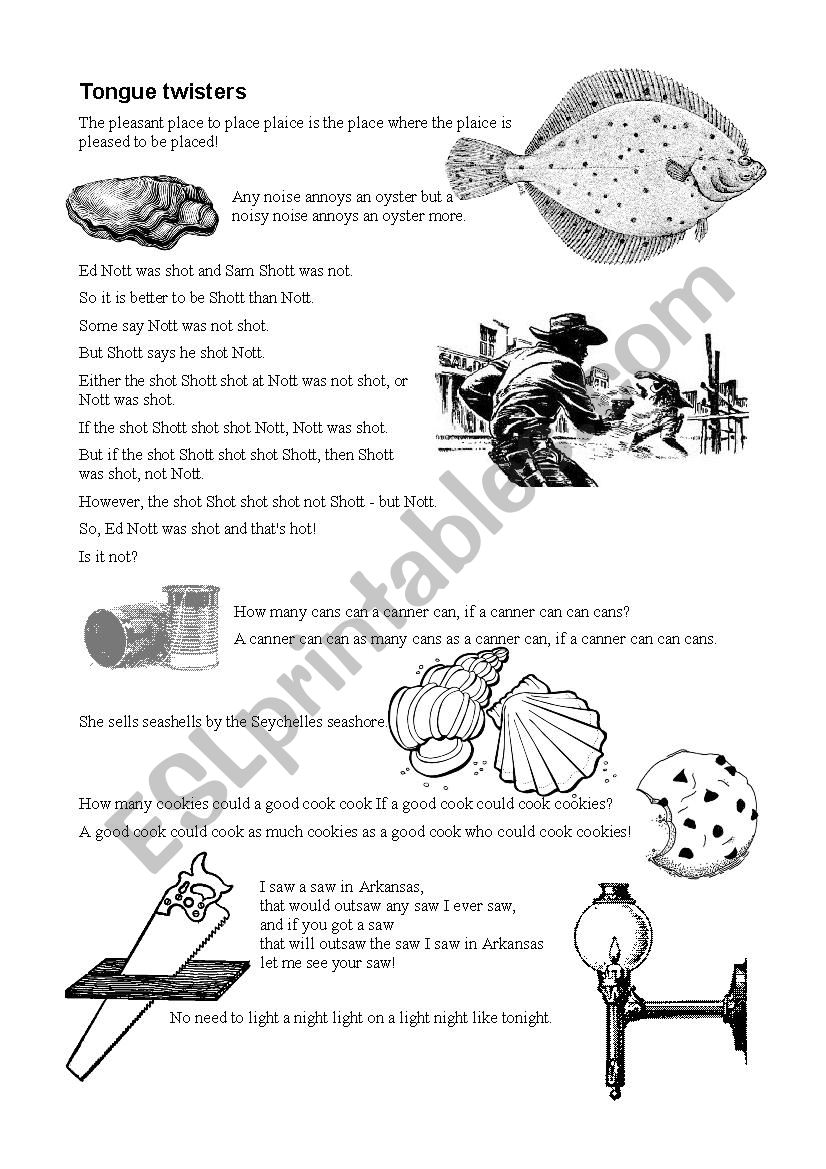 Tongue Twisters worksheet