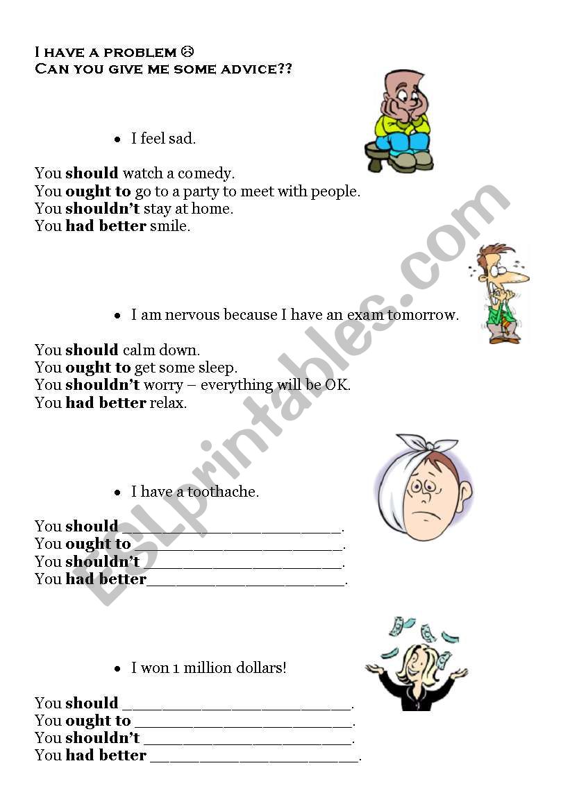I have a problem worksheet