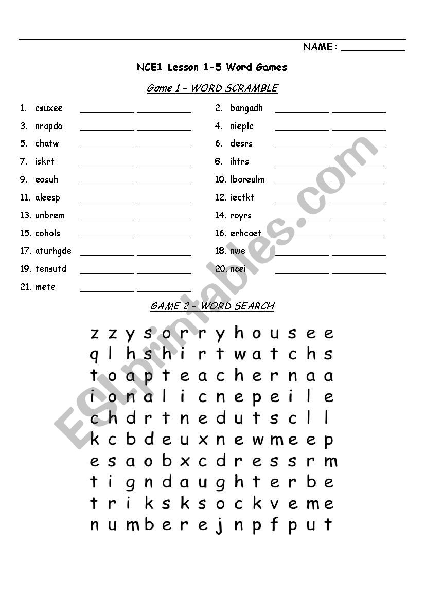 Word Game For New Concept English ESL Worksheet By Lovetms