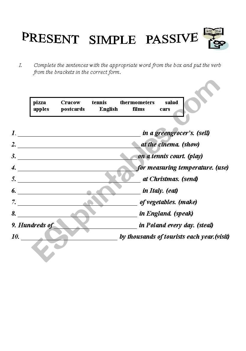 Passive voice worksheet