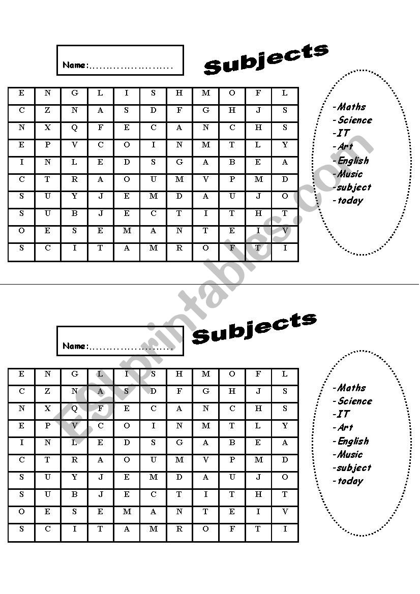 WORD SEARCH worksheet