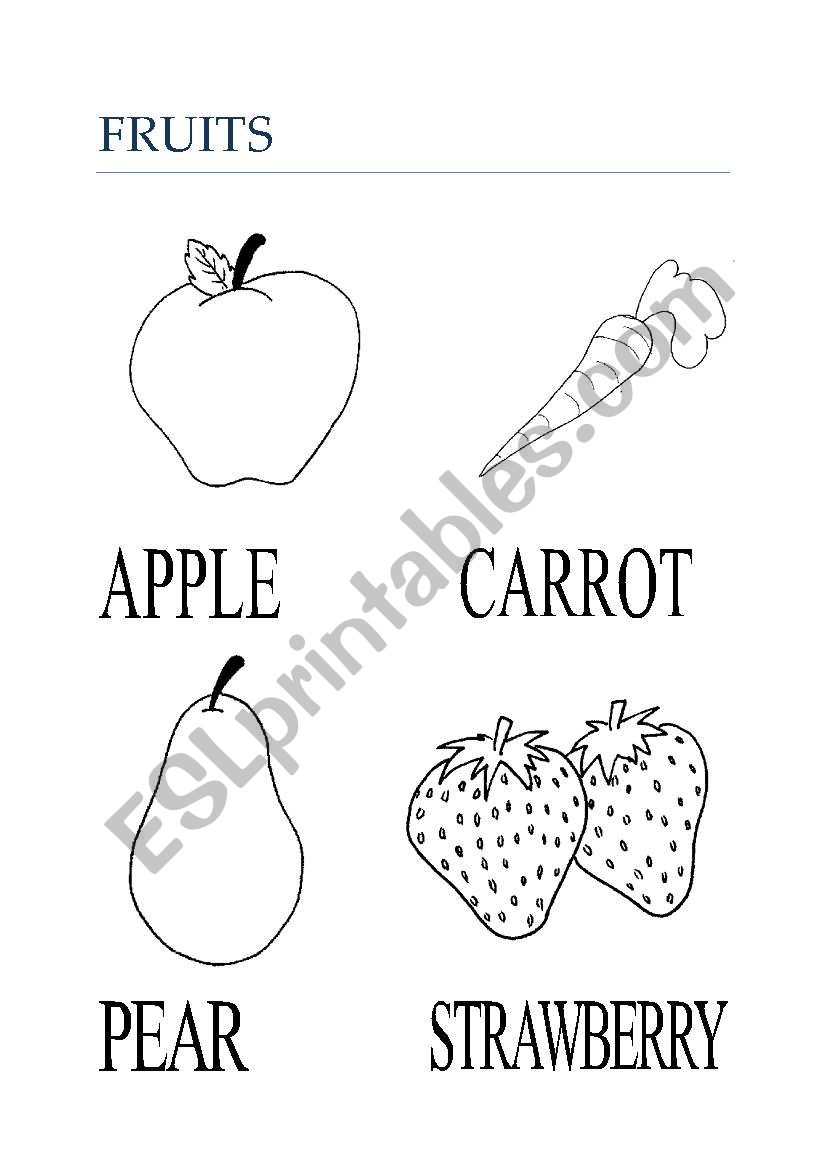 FRUITS worksheet