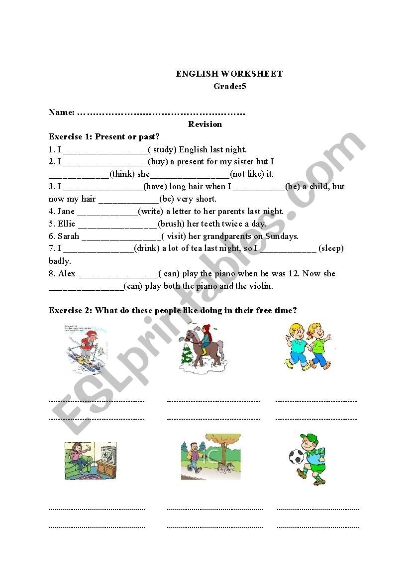 past simple/ past continuous worksheet