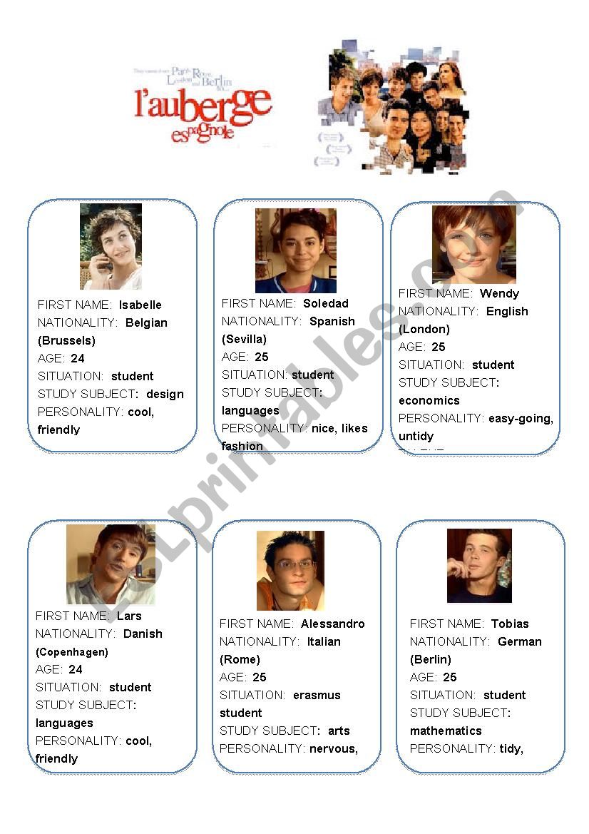 Flatmates 3 worksheet