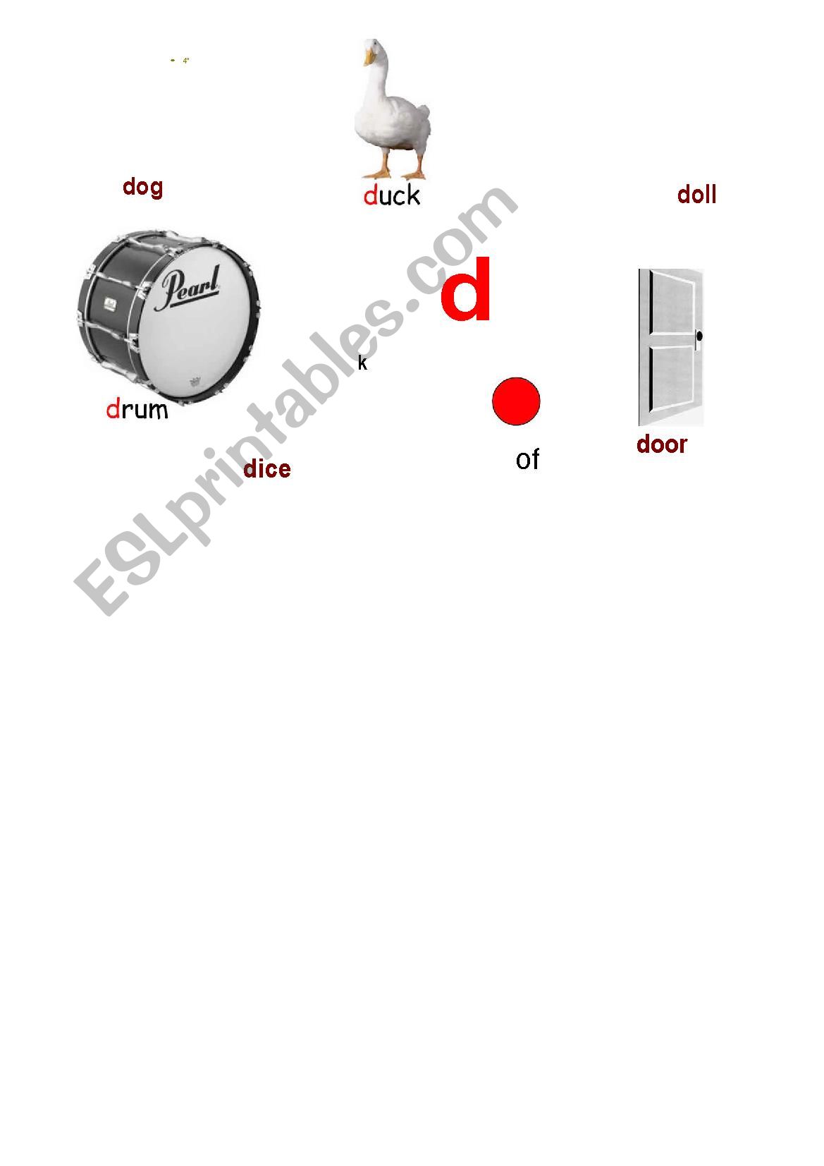 The D sound worksheet