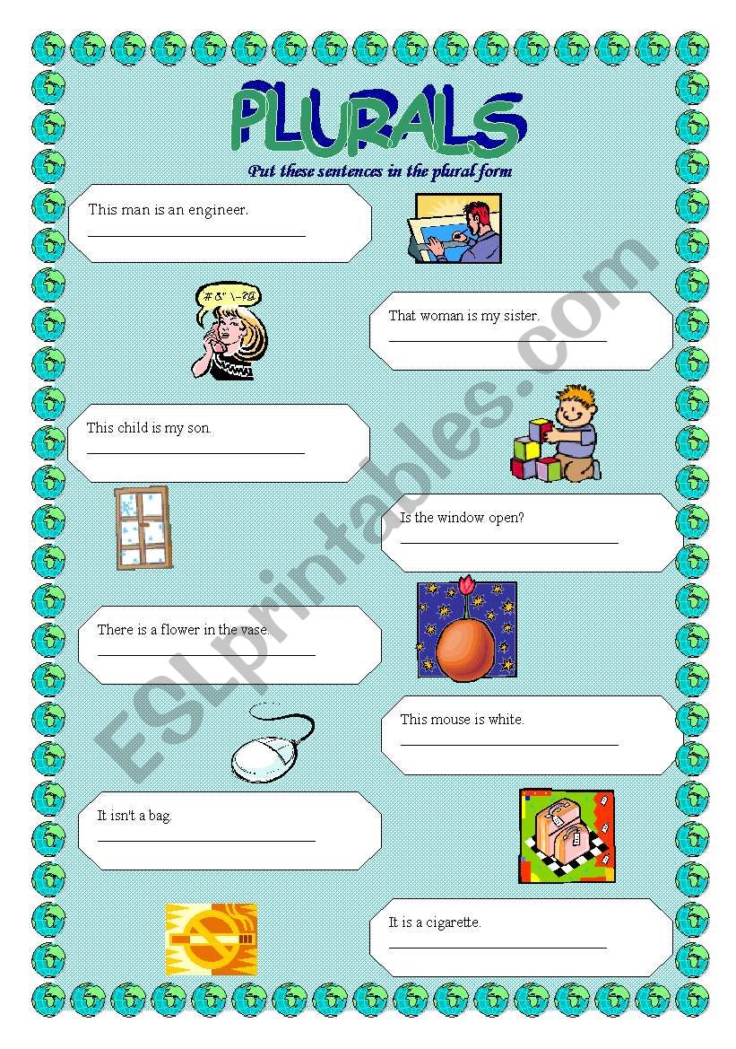 Plurals  worksheet