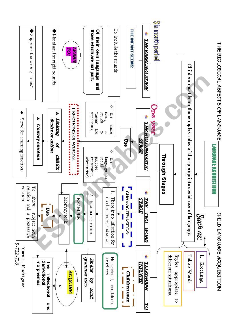 CHILD LANGUAGE ACQUISITION MAP