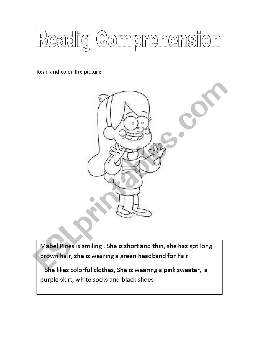 reading comprehension worksheet