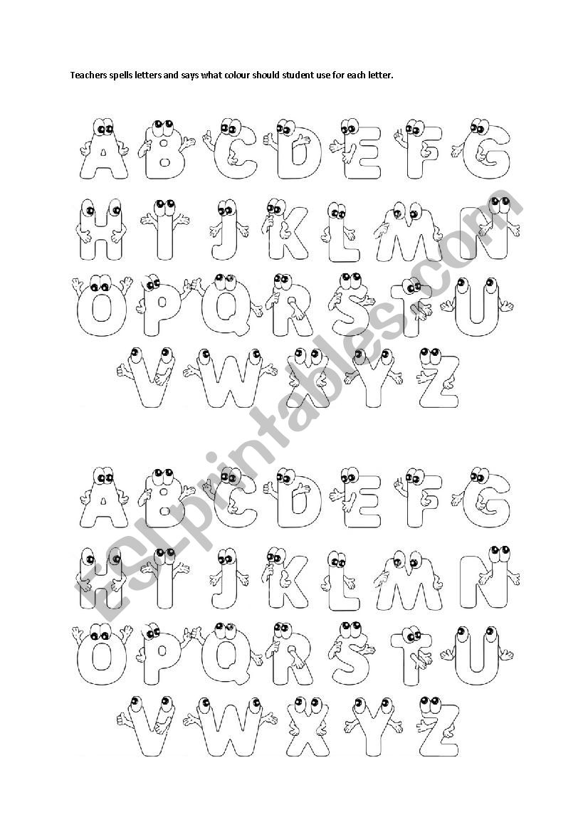 Alphabet spelling  worksheet