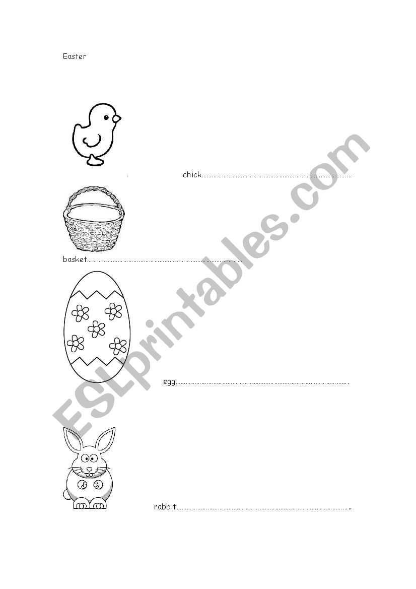 Easter phonics worksheet