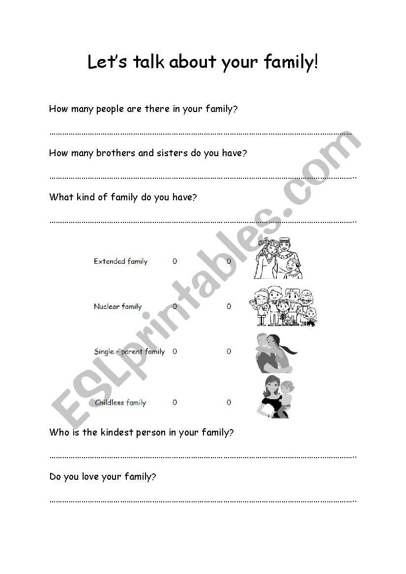 Family  worksheet
