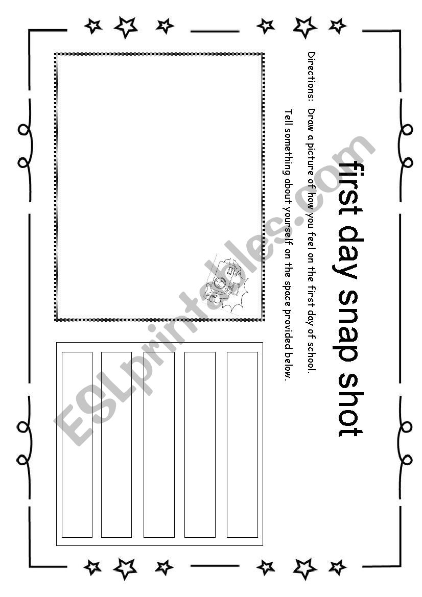 First day snap shot worksheet