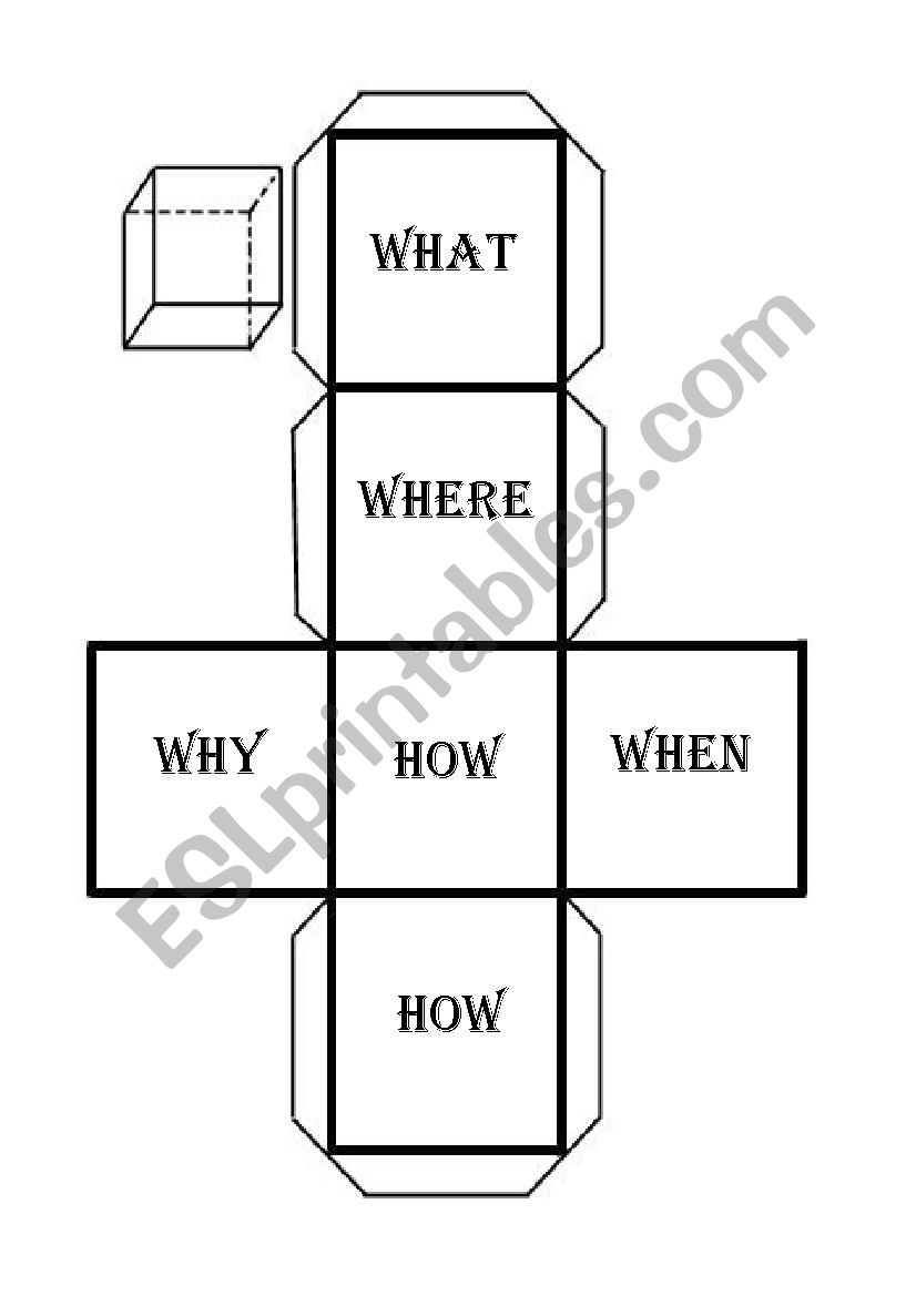 wh questions dice worksheet