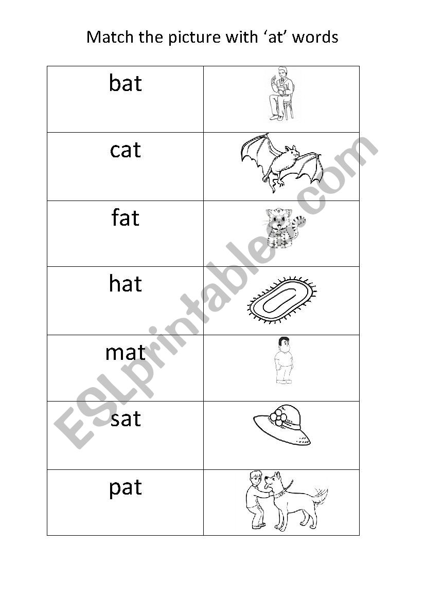 at words with pictures worksheet