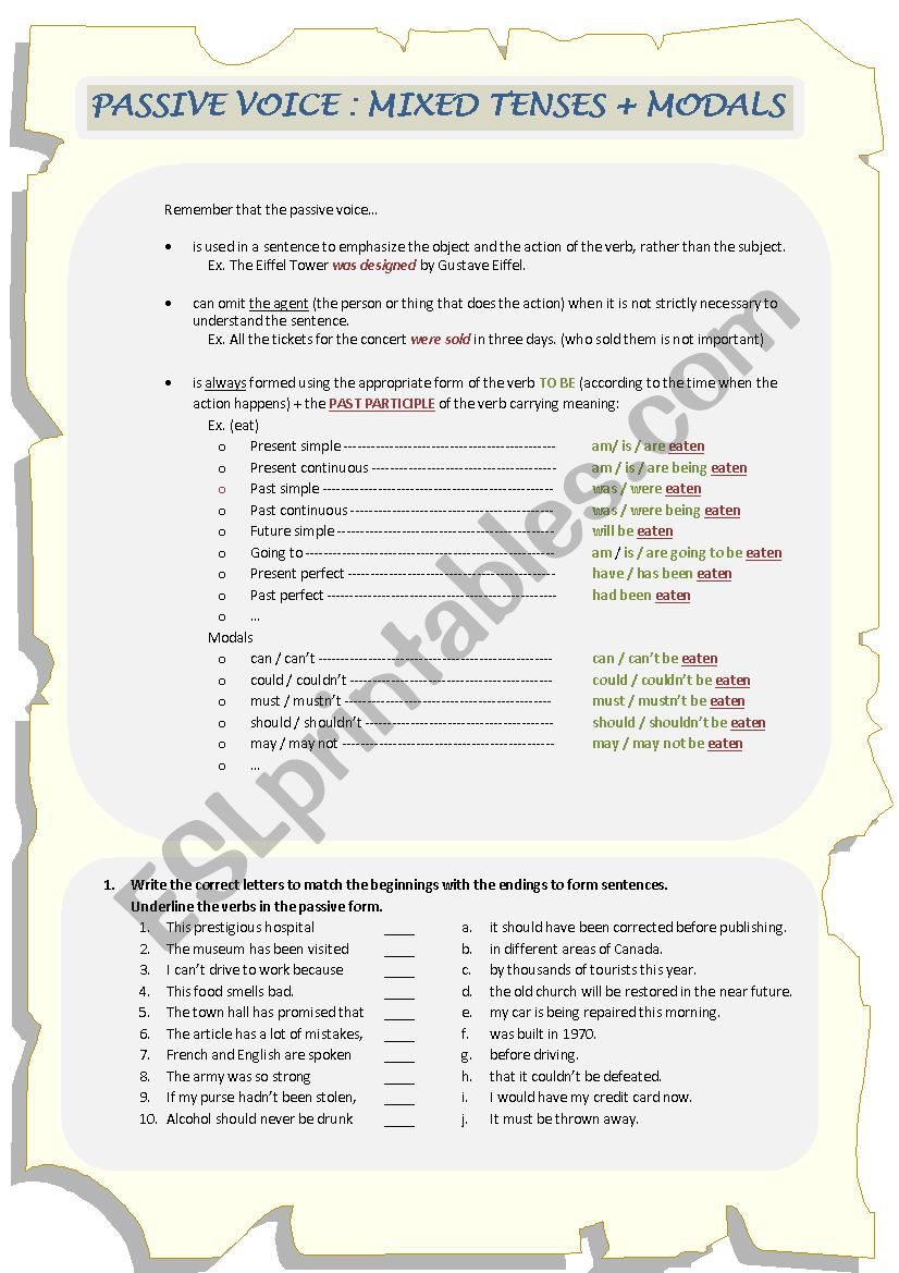 passive-voice-exercises-mixed-tenses-and-modals-esl-worksheet-by