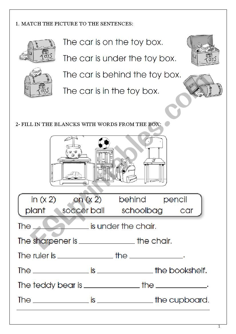 PREPOSITIONS worksheet