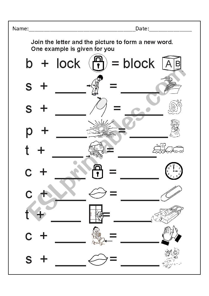 Make a new word worksheet