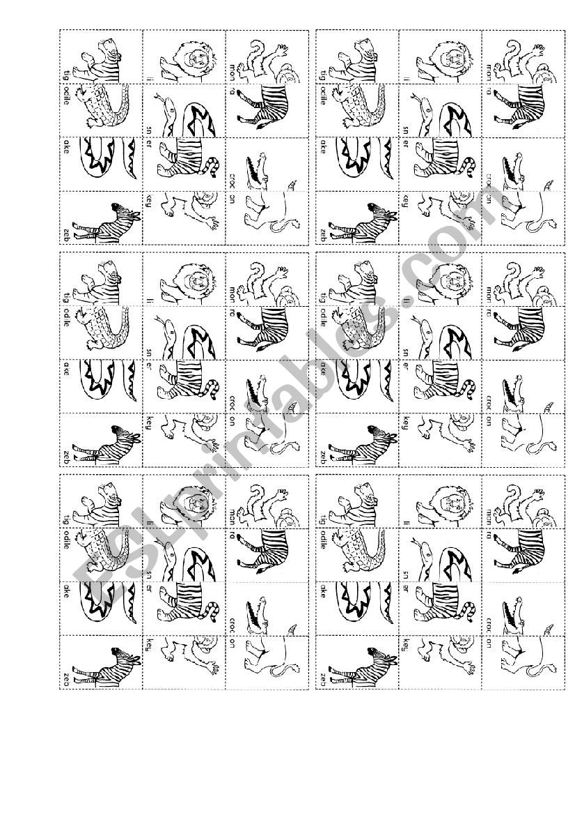 animals worksheet