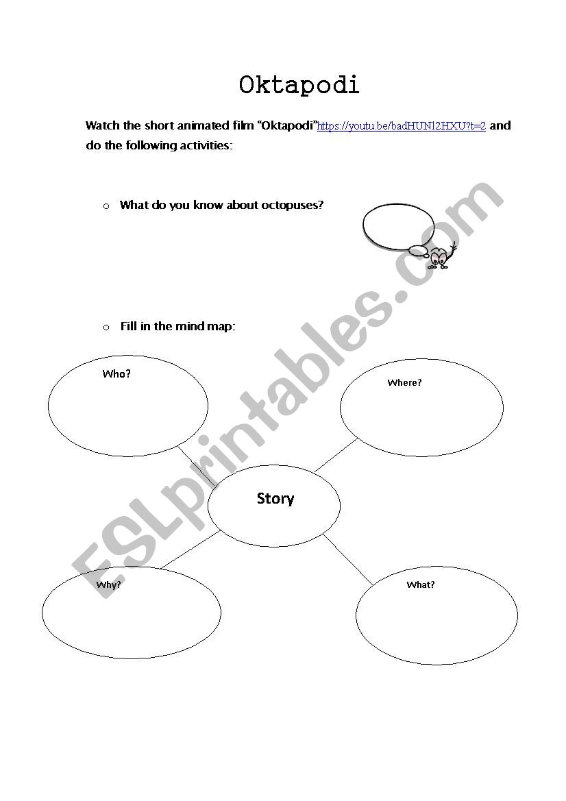 Oktapodi worksheet