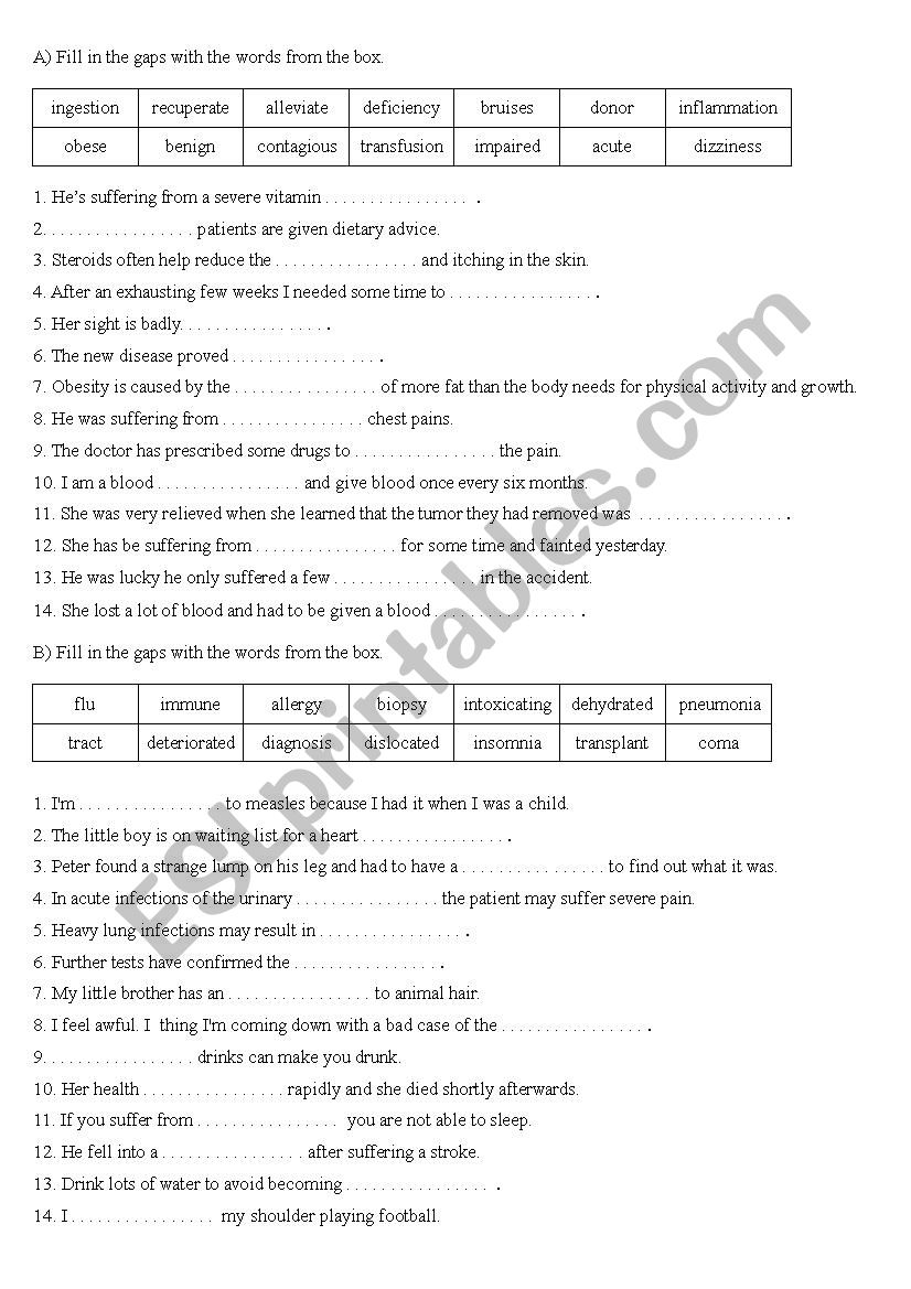 Paramedics 04 worksheet