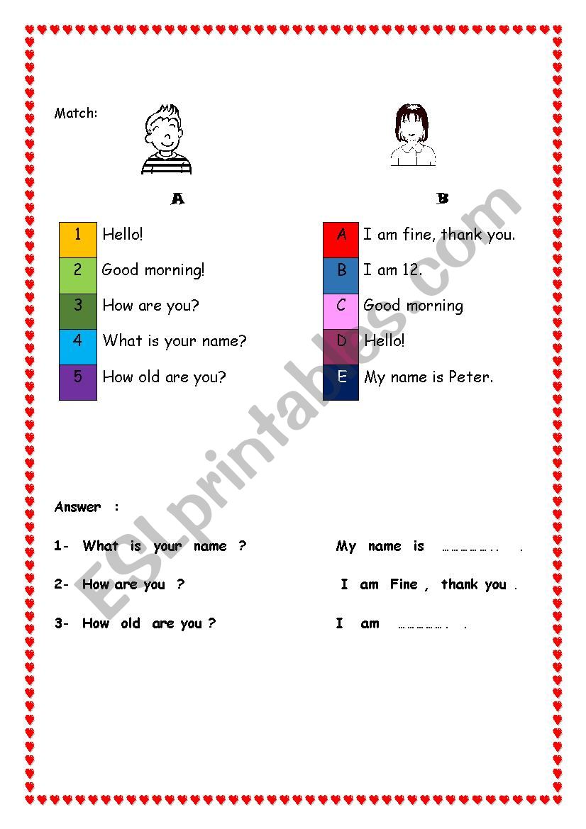 Whats your name? worksheet