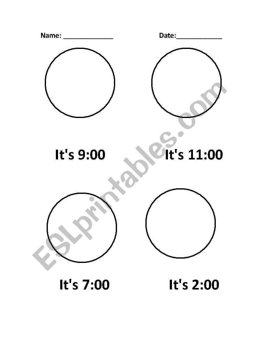 time worksheet