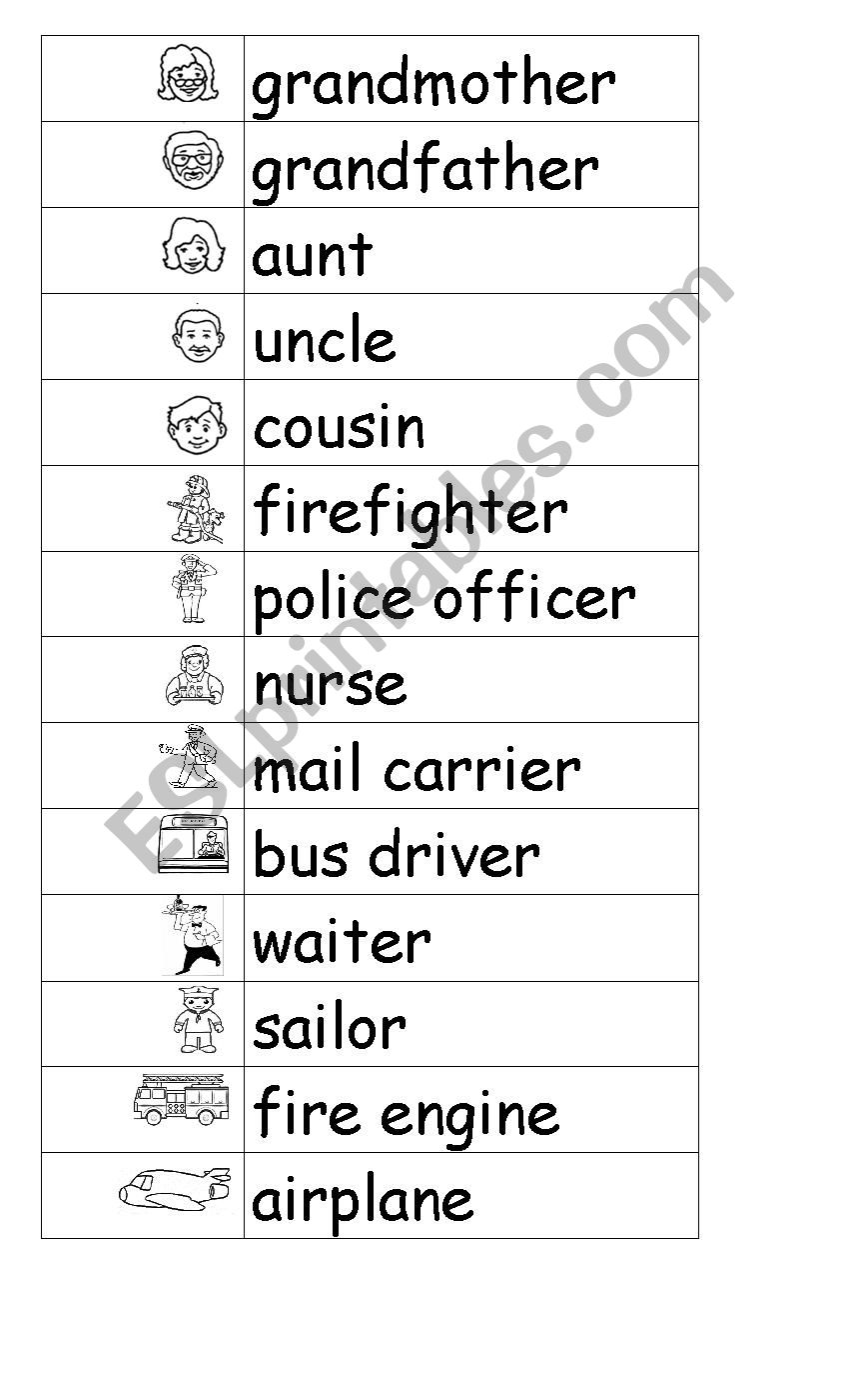 Family worksheet