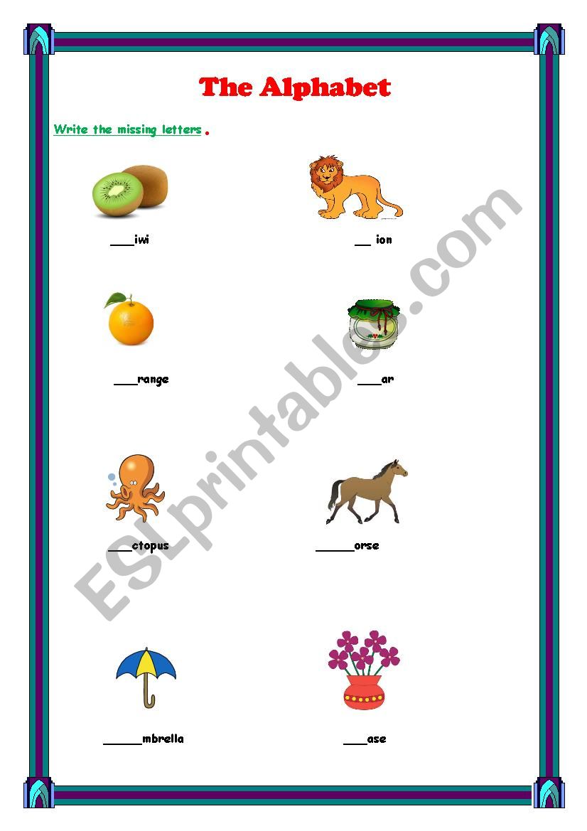 The Alphabet worksheet