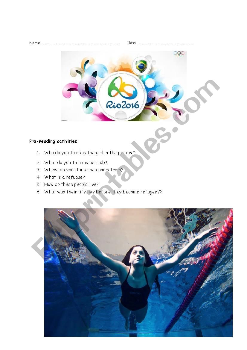 The Rio Olymics Heroes worksheet