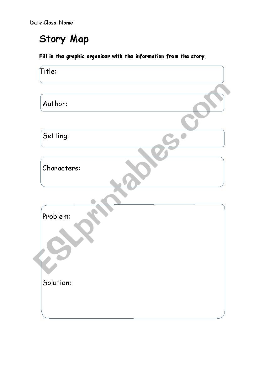 story map worksheet
