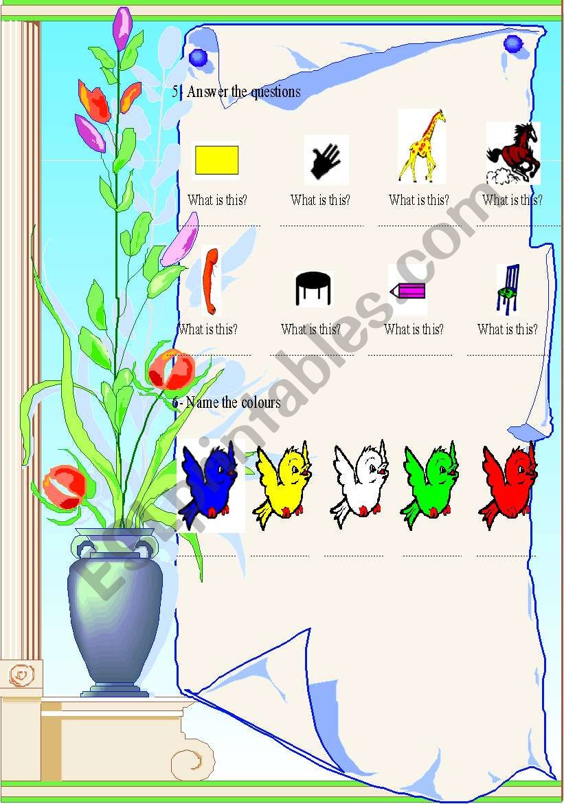What is this/ Colours worksheet