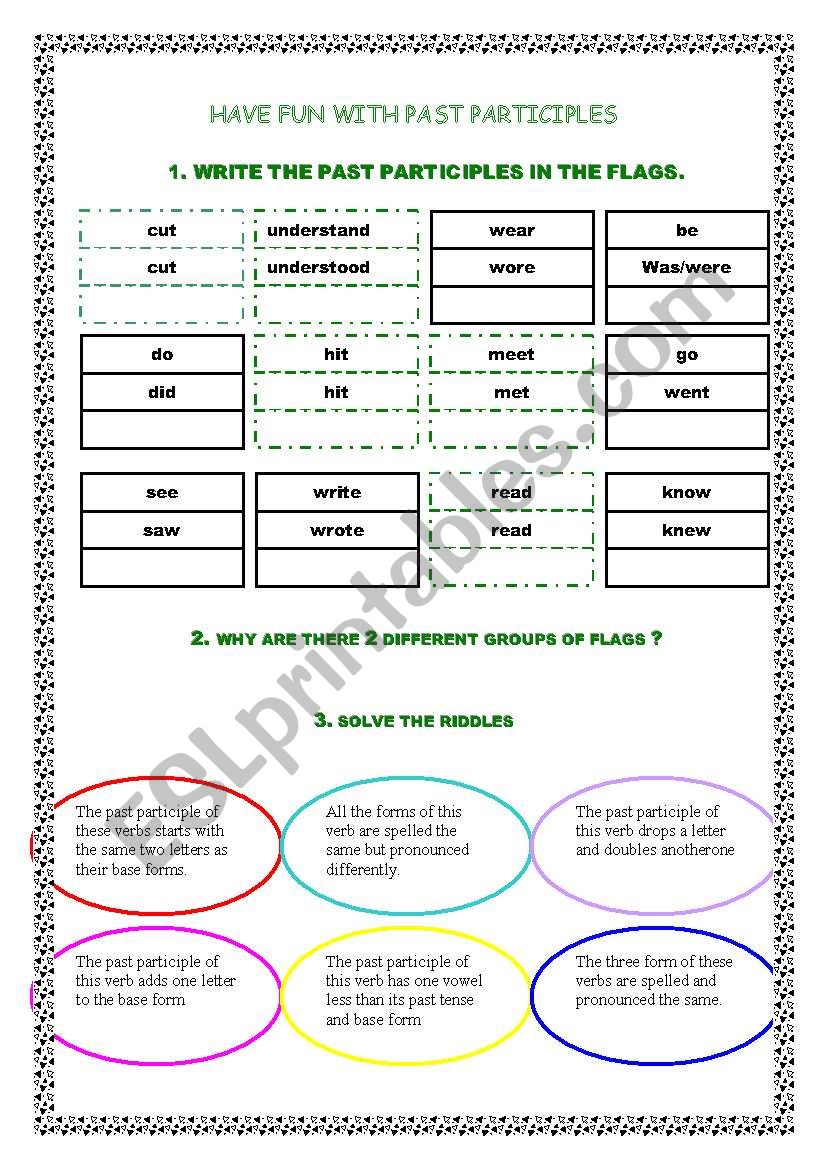 have fun learning past participles