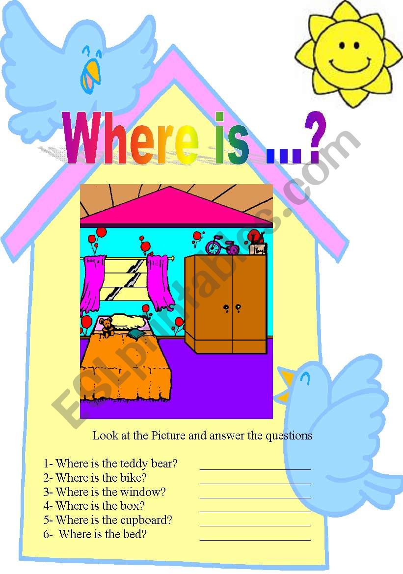 Where is...? (2pages) worksheet